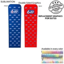 Replacement Full Color Graphics Double Sided For EuroFit Banner with Steel Base, NO SETUP (2'x 90")