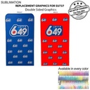 Replacement Full Color Graphics Double Sided For EuroFit Banner w/Steel Base, NO SETUP (4'x90")