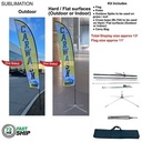 72Hr Fast Ship - 13' Medium Feather Flag Kit, Full Color Graphics One Side, Outdoor & Indoor Use
