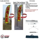 24Hr Express Ship-15' Large Feather Flag Kit, Full Color Graphics Double Sided, Outdoor & Indoor Use