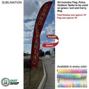 72 Hr Fast Ship -19' X-Large Feather Flag Kit, Full Color Graphics Double Sided, Spike and Bag