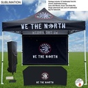 Deluxe Event Package, 10' Sublimated Tent kit, Single Sided Backwall, and 6' Box Fit Tablecloth