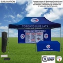 48 Hr Quick Ship - Deluxe Event Package, 20' Sublimated Tent, 20' Backwall, 6' Box Fit Tablecloth