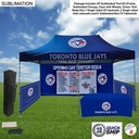 48 Hr Quick Ship - Supreme Package, 20' Sublimated Tent, 20' Backwall, 2 Half Sidewalls, Tablecloth