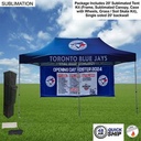 48 Hr Quick Ship - 20' Tent Backwall Package, 20' Sublimated Tent Kit and Single Sided 20' Backwall