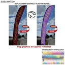Replacement Flag for 19' X-Large Feather Flag Kit, Full Color Graphics Double Sided