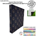 Replacement Graphics for 7.5' Straight Wall w/Wrap End Caps, Superior Block Out Fabric