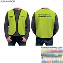 Domestic Made STAFF UNIFORM Poplin Vest, Fully Sublimated Front and Back, Available in Every Color