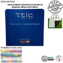 72Hr Fast Ship - Replacement Graphics Double Sided, EuroFit Block Out Fabric Slip on Cover (8'x8')