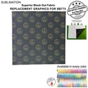 Replacement Graphics for 7.5' Straight Wall w/Velcro® On The Back, Superior Block Out Fabric.