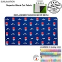Replacement Graphics Double Sided 15'W x 8'H EuroFit Superior Block out Tension Fabric Slip on cover