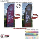 24Hr Express - Replacement Flag for 8.5' Small Feather Flag Kit, Full Color Graphics Double Sided