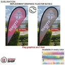 24Hr Express Ship - Replacement Flag for 7.5' Small Tear Drop Flag Kit, Full Color Graphics One Side