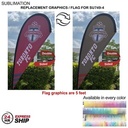 24Hr Express - Replacement Flag for 7.5' Small Tear Drop Flag Kit, Full Color Graphics Double Side