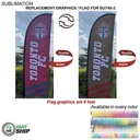 72Hr Fast Ship - Replacement Flag for 8.5' Small Feather Flag Kit, Full Color Graphics Double Sided