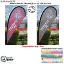72Hr Fast Ship - Replacement Flag for 7.5' Small Tear Drop Flag Kit, Full Color Graphics One Side