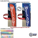 48 Hr Quick Ship - Replacement Flag for 10' Small Feather Flag Kit, Full Color Graphics Double Sided