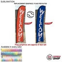 24Hr Express Ship - Replacement Flag for 10' Small Feather Flag Kit, Full Color Graphics One Side