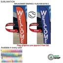 72Hr Fast Ship - Replacement Flag for 10' Small Feather Flag Kit, Full Color Graphics Double Sided