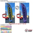 24Hr Express - Replacement Flag for 13' Medium Feather Flag Kit, Full Color Graphics Double Sided