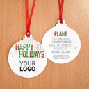 Happy Holidays Christmas Ball Ornaments