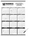 Triumph® Calendars Black & White Time Management Span-A-Year Laminated w/Marker Calendar