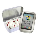 Rectangular Tin with Imprinted Square Mints