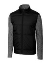 Cutter & Buck Stealth Hybrid Quilted Mens Big and Tall Full Zip Windbreaker Jacket