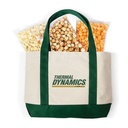 Embroidered Canvas Boat Tote Bag Gift Set w/Popcorn