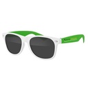 Two-Tone Retro Vibes White Frame Sunglasses