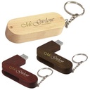 Universal Source® 1 GB Bamboo Bullet Keyring USB 2.0 Flash Drive