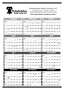 Triumph® Calendars Black & White Time Management Span-A-Year Non-Laminated Calendar