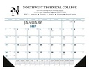 Triumph® Calendars Blue & Black Desk Pad with Vinyl Corners