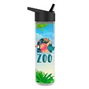 Garyline® Chiller Insulated Bottle with Flip-Straw Lid and Full-Color Paper Insert - 16 oz.
