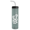 Garyline® Slim Fit RPET Bottle with Straw Lid - 24 oz.
