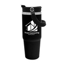 Garyline® Bravo Stainless Steel Bottle with 2-in-1 Flip-Straw Lid - 30 oz.