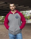 Unisex hooded full zip and raglan sleeve sweatshirt (Min 100u)