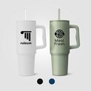 Polar Pro - 40 oz. Double-Wall Recycled Stainless Steel Tumbler with Straw
