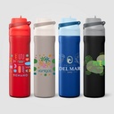 Lynk Recycled Stainless Steel Straw-Lid Leakproof Bottle - 23oz - ColorJet